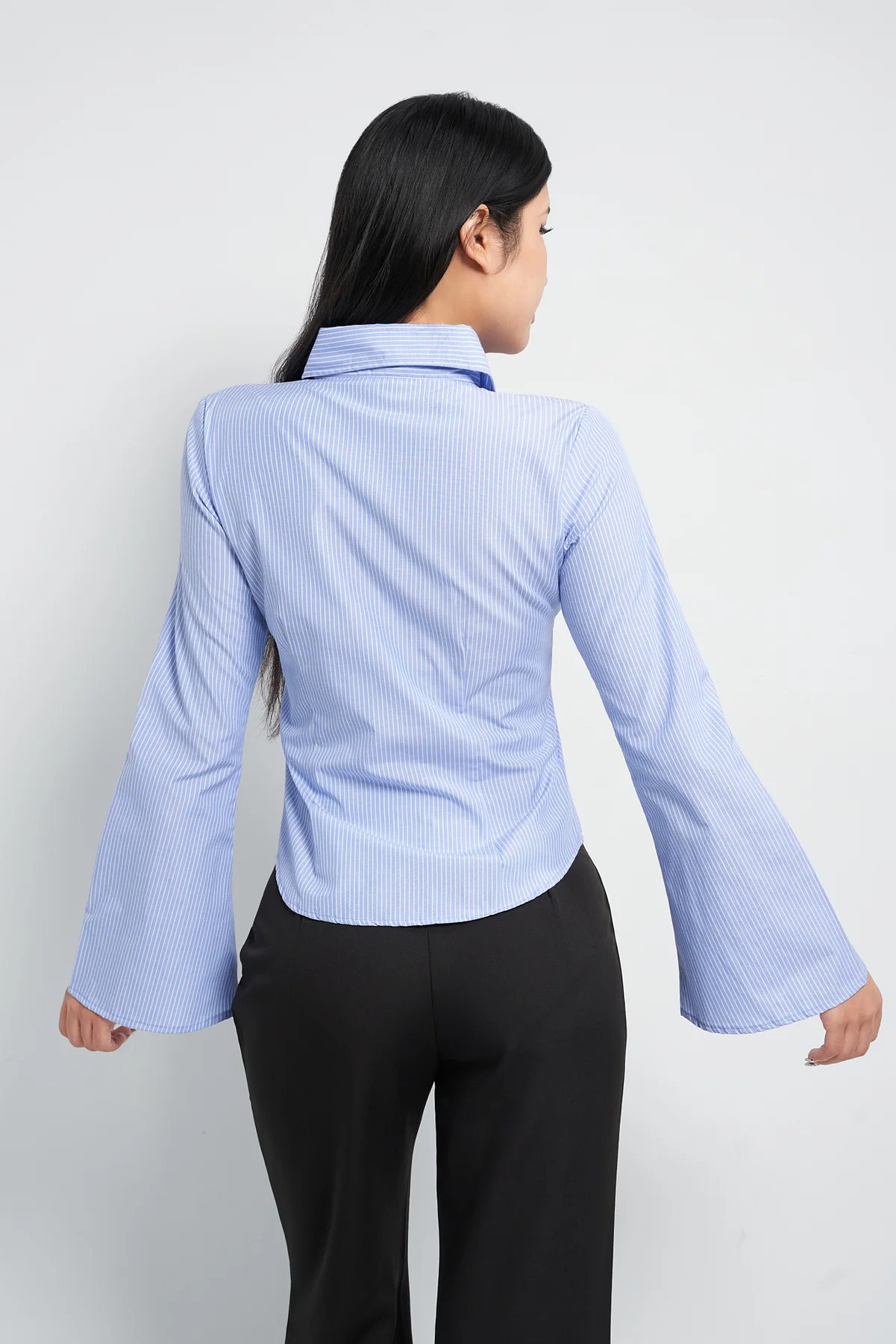 Stripe Bell Sleeve Shirt - Image 2