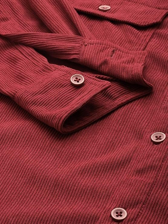 Men Regular Fit Solid Full Sleeves Cutaway Collar Casual Shirt - Image 4