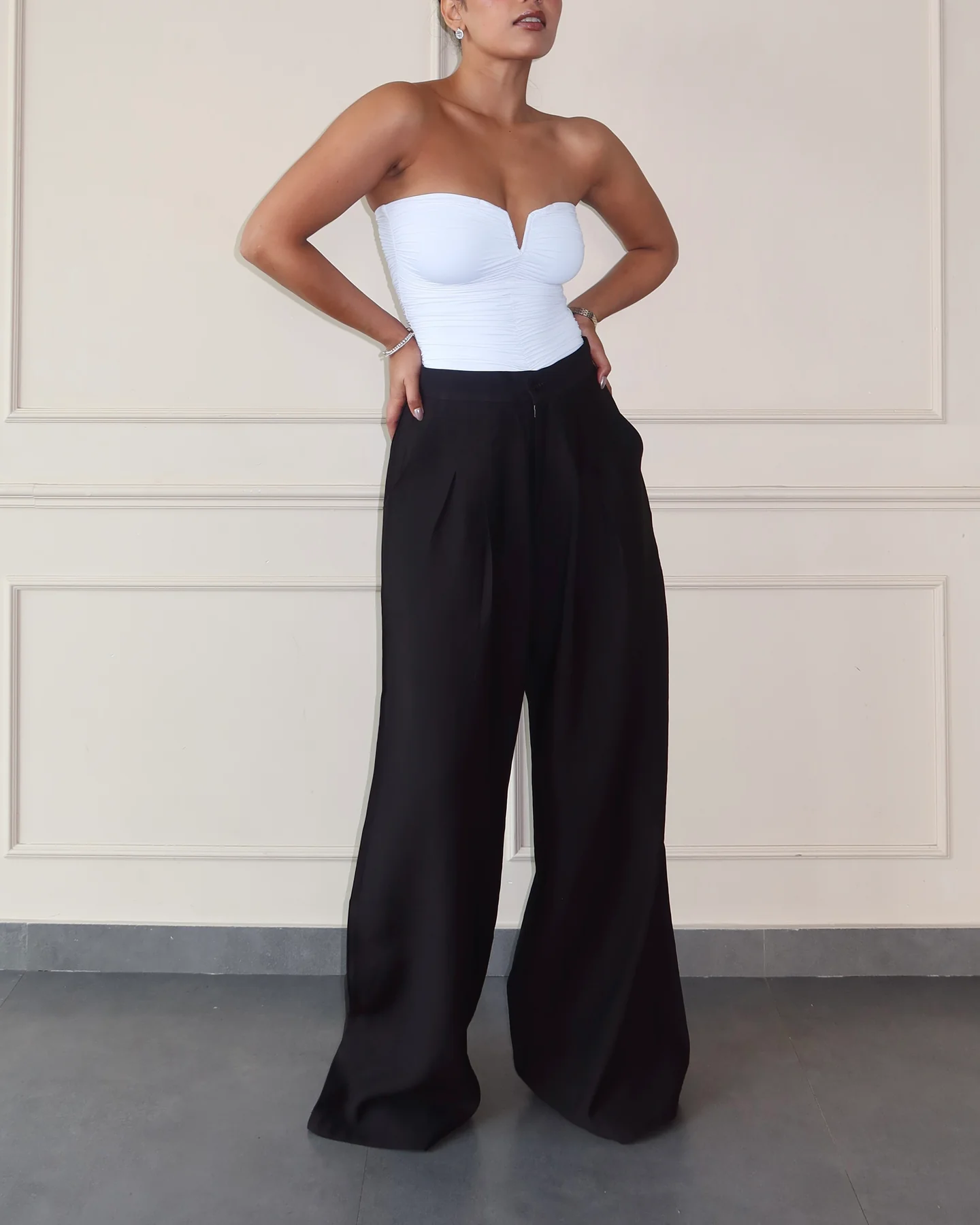 Defined Pleats Wide Leg Pants - Image 4